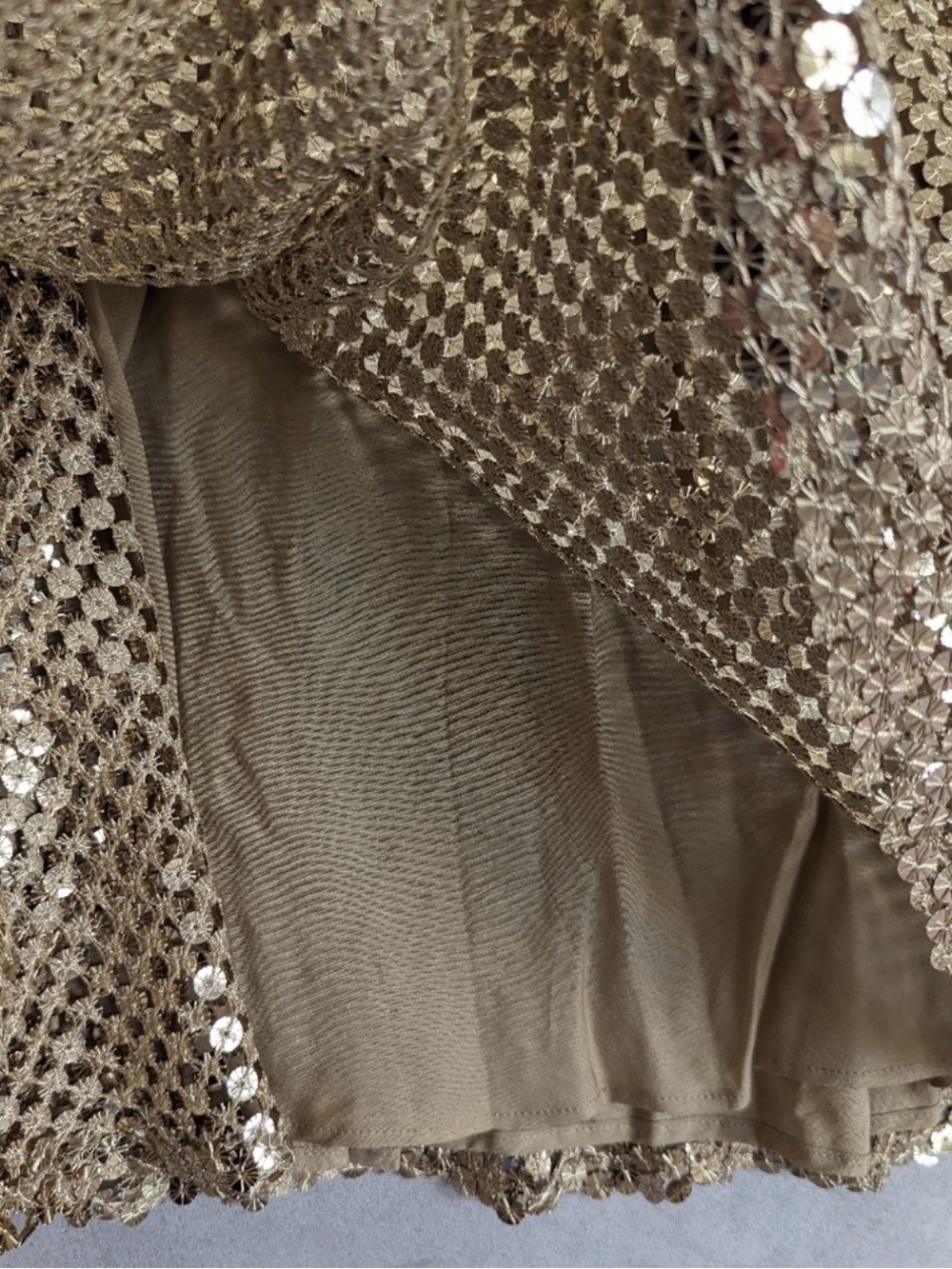 Zara Metallic Gold Chainmail Slip Maxi Dress - Picture 4 of 13